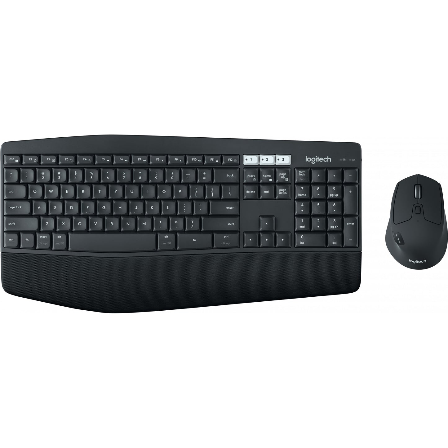 Logitech 920-008226. Puna veličina (100%). Bežični. RF bežični + Bluetooth. QWERTY. Crni. Miš uključen.