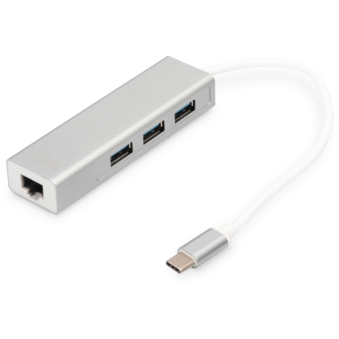 Digitus USB Type-C™ 3-portni hub + Gigabit Ethernet. USB 3.2 Gen 1 (3.1 Gen 1) Type-C. IEEE 802.3. IEEE 802.3ab. IEEE 802.3u. Siva. Bijela. USB 3.2 Gen 1 (3.1 Gen 1) Type-A. Kina. USB.