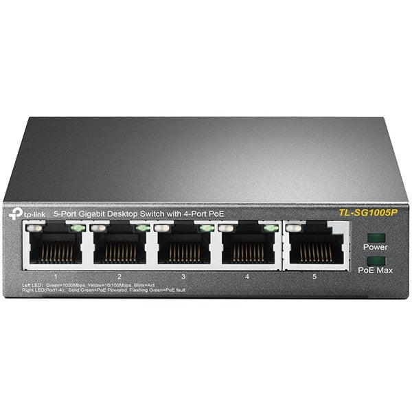 TP-Link 5-portni 10/100/1000Mbps desktop switch sa 4 PoE porta. Neupravljan. Gigabit Ethernet (10/100/1000). Napajanje preko Etherneta (PoE).