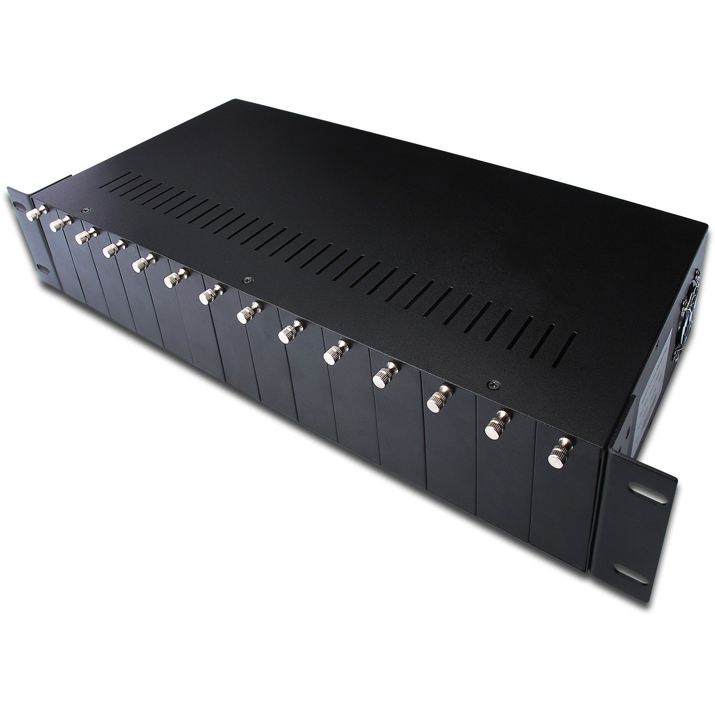 Digitus kućište za medijski konverter sa 14 utora. 85-265 VAC. 50/60 Hz. 1,2 A. 5 V. 0 - 50 °C. -20 - 85 °C. 485 mm. 231 mm
