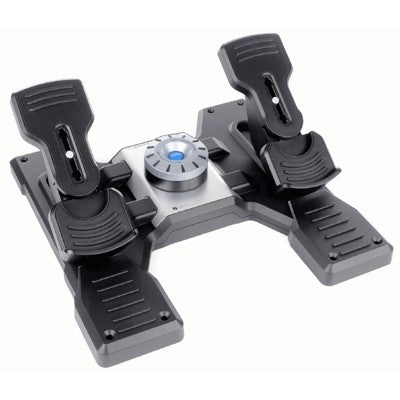 Logitech G pedale za kormilo leta. Simulacija leta. Računar. Analogno/digitalno. Žično. USB 2.0. Crna. Srebrna.