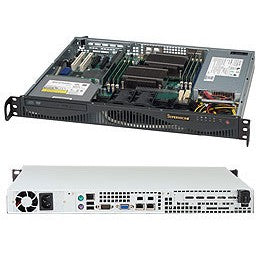 Supermicro SuperChassis 512F-350B1. Rack. Server. Crna. ATX. 1U. UL. FCC. CUL. TUV. CE.