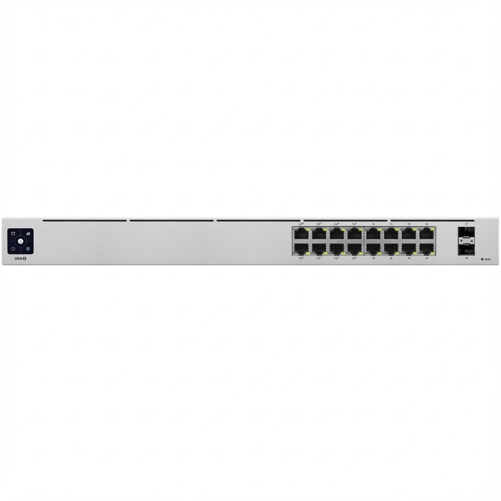 Ubiquiti UniFi 16-portni PoE. Upravljani. L2/L3. Gigabit Ethernet (10/100/1000). Napajanje preko Etherneta (PoE). Montaža u rack. 1U