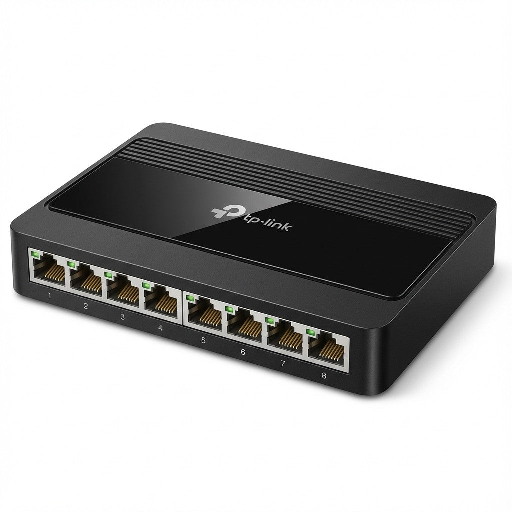 TP-Link 8-portni desktop switch (10/100/1000Mbit/s). Neupravljan. Gigabit Ethernet (10/100/1000). Montaža na zid
