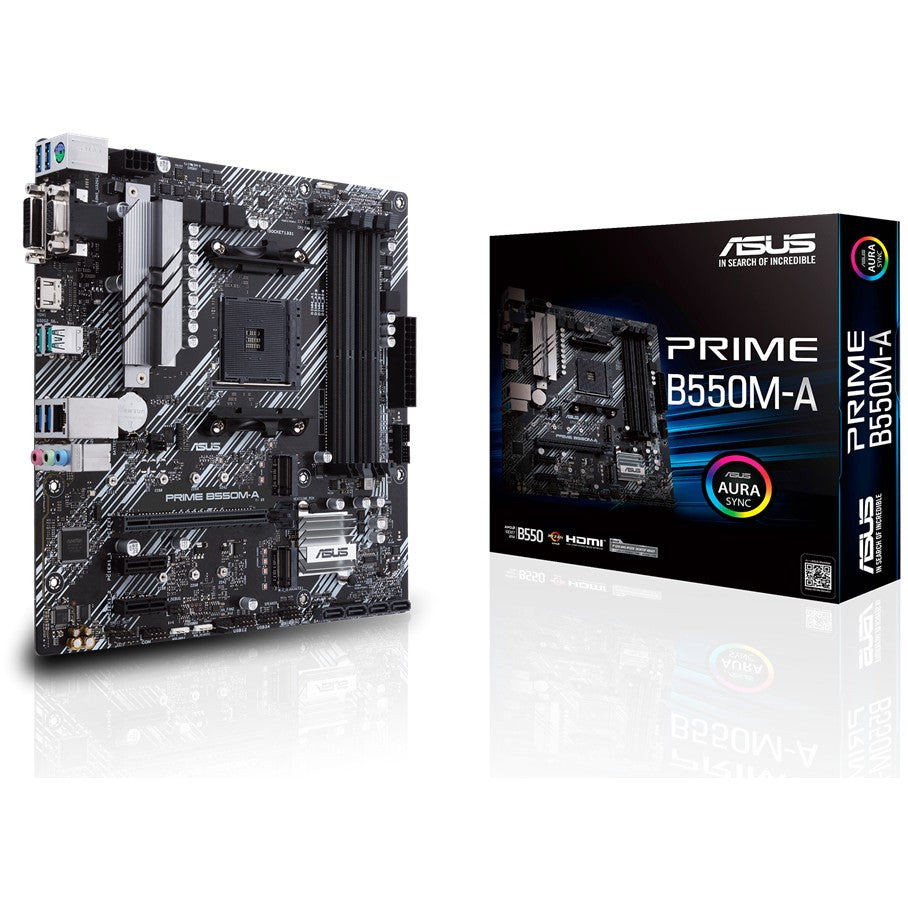 ASUS PRIME B550M-A. AMD. Podnožje AM4. AMD Ryzen 3000 serija. DDR4 SDRAM. 128GB. DIMM