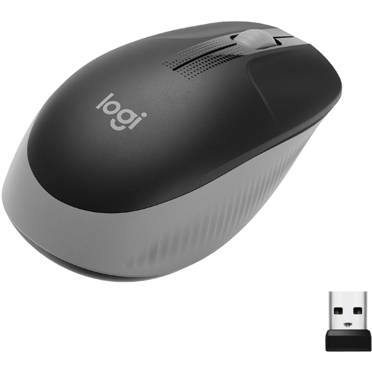 Logitech M190. Ambidekstralni. Optički. RF bežični. 1000 DPI. Sivi.