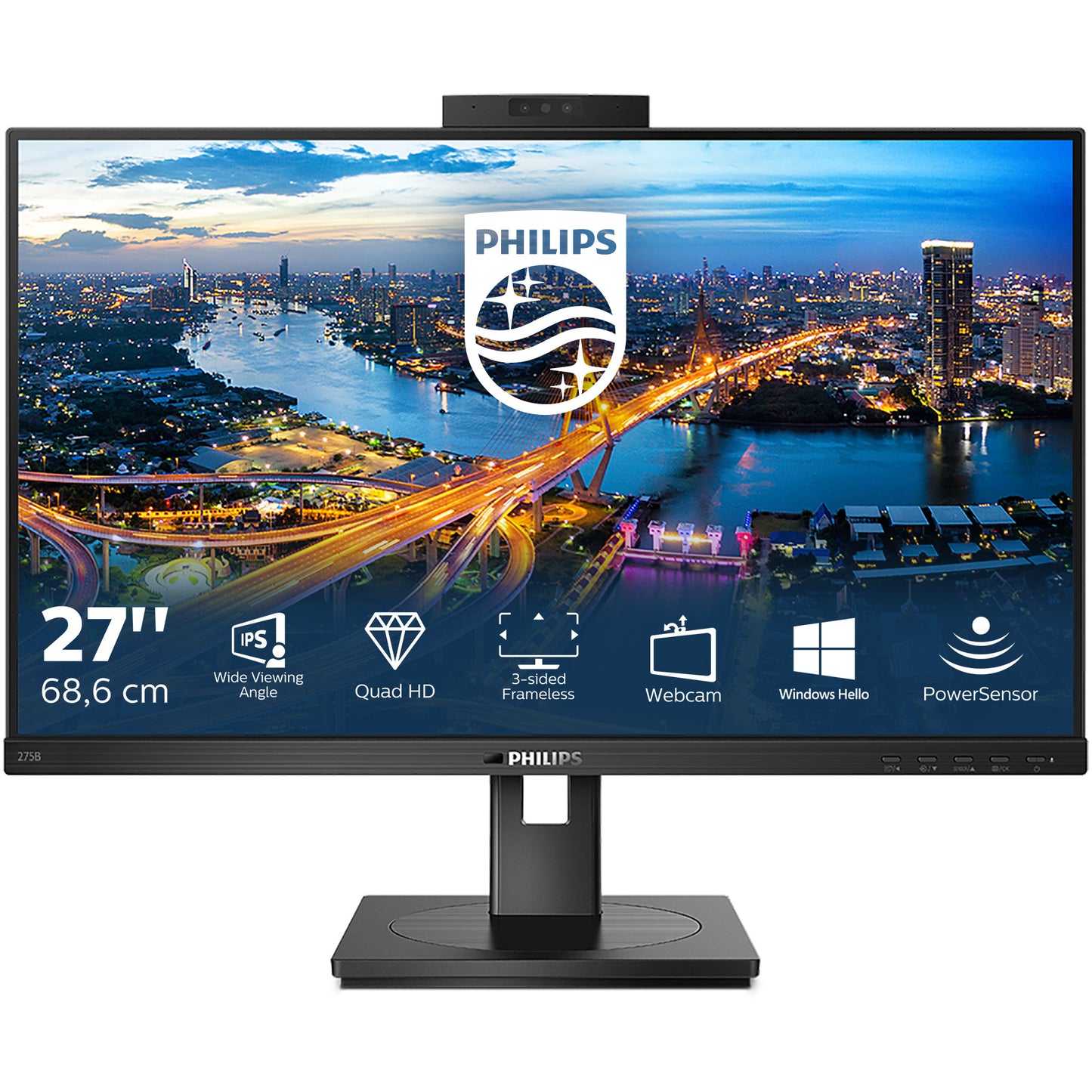 Philips B Line 275B1H/00. 68,6 cm (27"). 2560 x 1440 piksela. 2K Ultra HD. LED. 4 ms. Crni.