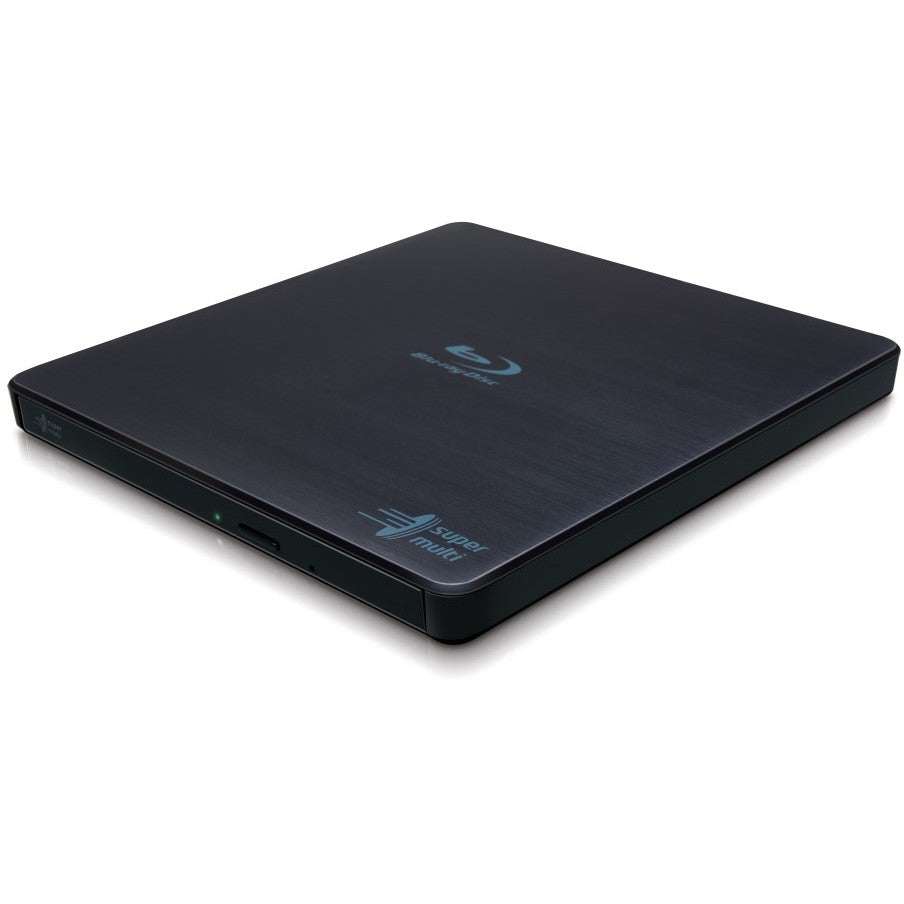 Hitachi-LG Slim prenosivi Blu-ray snimač. Crni. Pohrana. Tableti. Blu-ray RW. USB 2.0. 60.000 sati