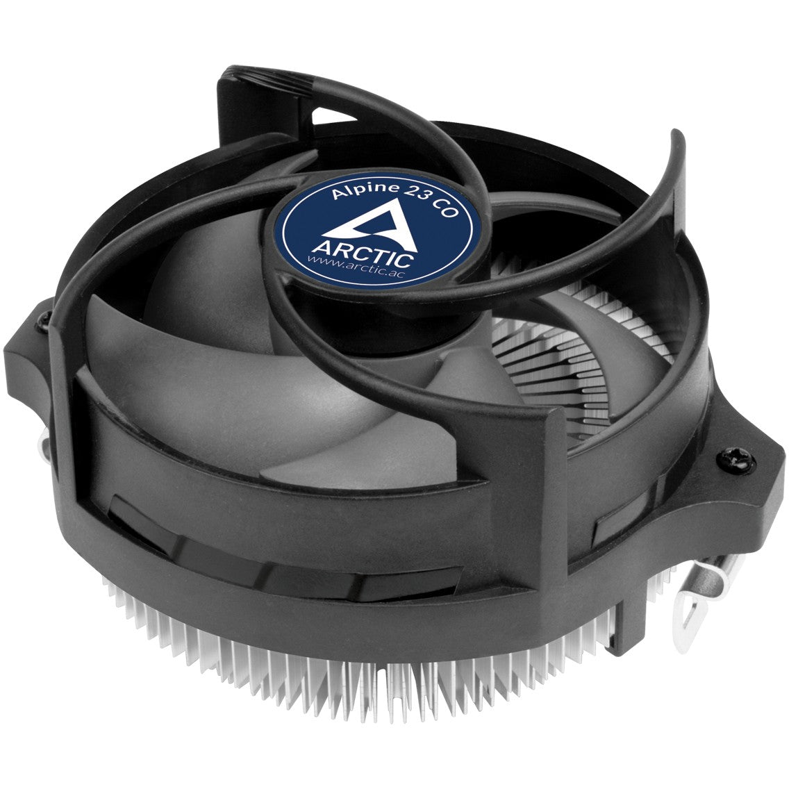 ARCTIC Alpine 23 CO - Kompaktni AMD CPU hladnjak za kontinuirani rad. Zračno hlađenje. 9 cm. 200 RPM. 2700 RPM. 0.3 Sone. Aluminij. Crni.