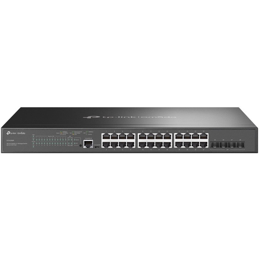 TP-Link Omada SG3428MP. Upravljani. L2+. Gigabit Ethernet (10/100/1000). Napajanje preko Etherneta (PoE). Montaža u rack. 1U