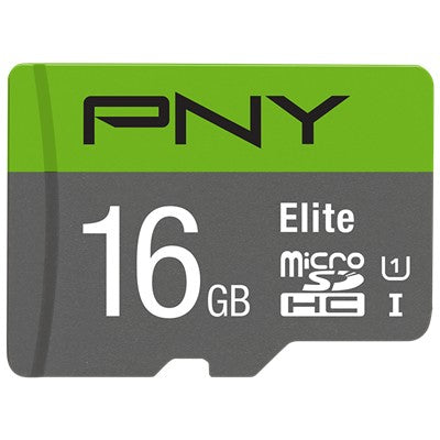 PNY Elite microSDHC 16GB. 16 GB. MicroSDHC. Klasa 10. UHS-I. Klasa 1 (U1)