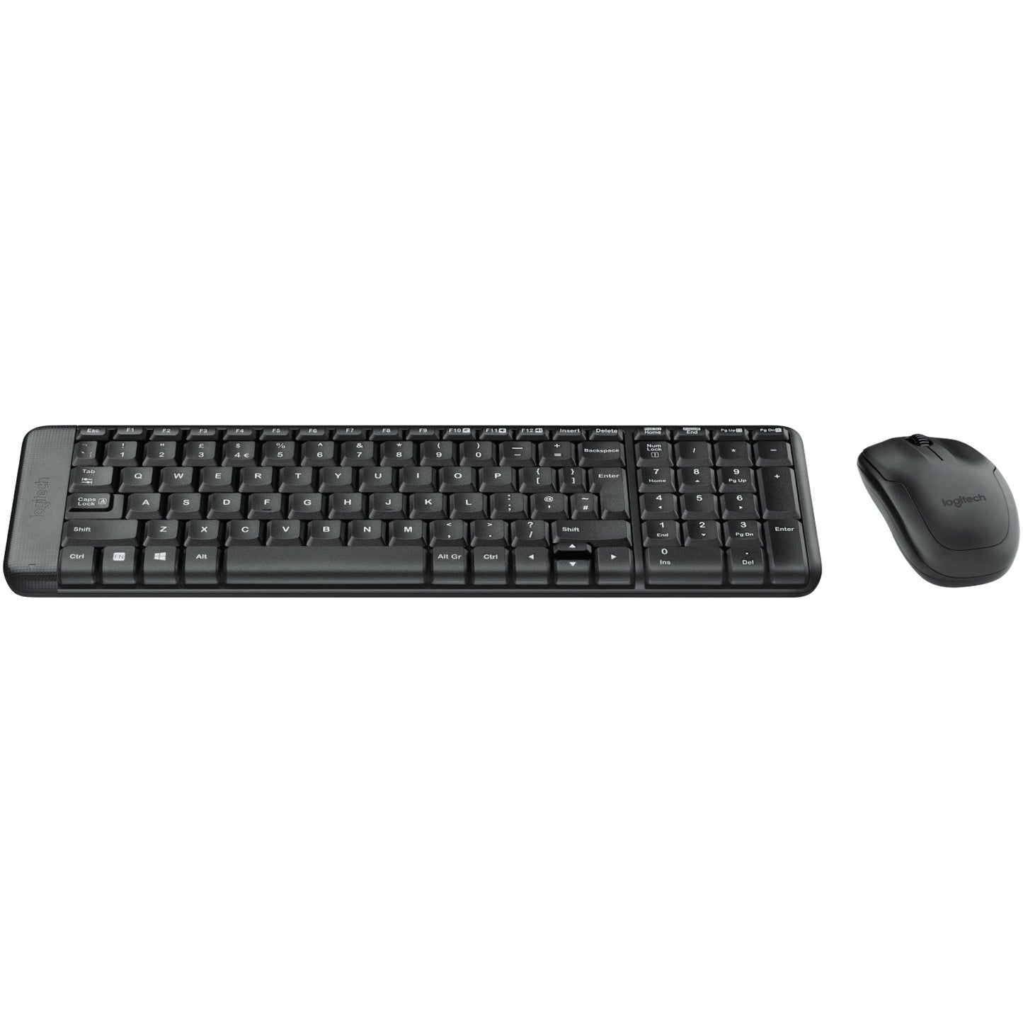 Logitech MK220. Puna veličina (100%). Bežični. RF bežični. QWERTY. Crni. Miš uključen.