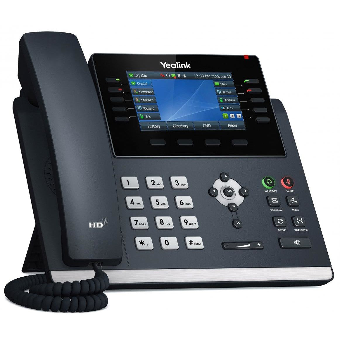 Yealink SIP-T46U. IP telefon. Siva. Bežični telefon. 1000 unosa. LCD. 10,9 cm (4,3").