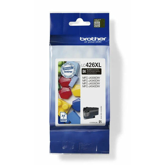Brother LC-426XLBK. Visok (XL) kapacitet. Crni. 1 komad. 6000 stranica. Pojedinačno pakovanje.