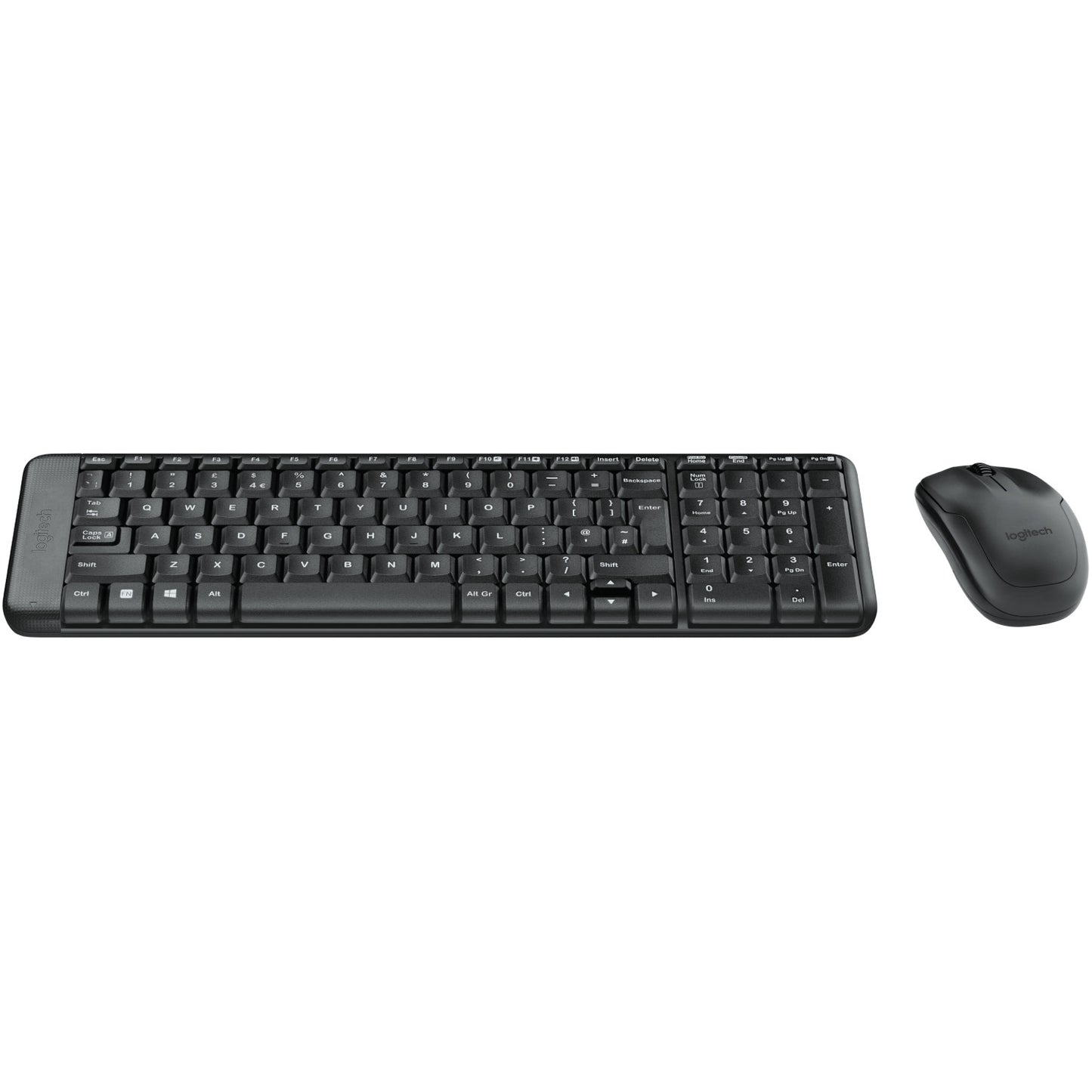 Logitech MK220. Mini. Bežični. RF bežični. QWERTY. Crni. Miš uključen.