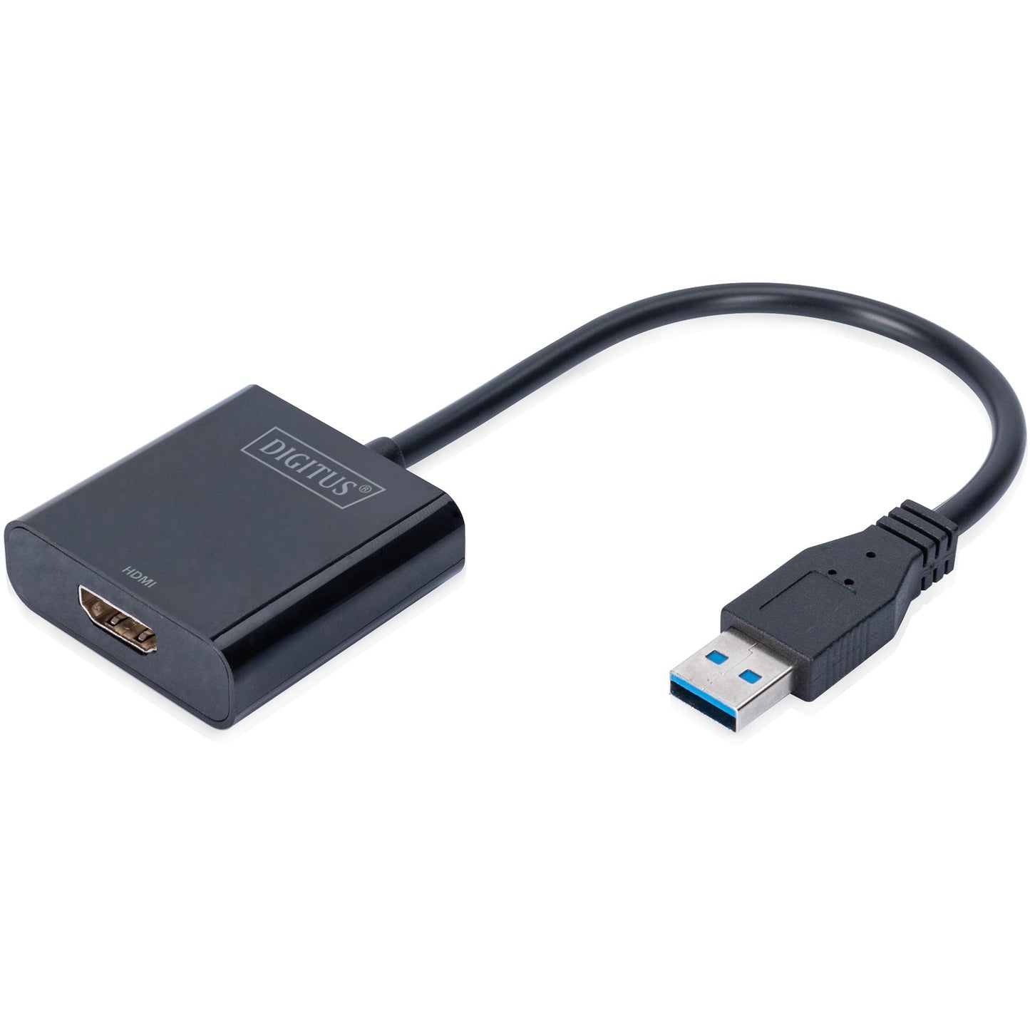 Digitus USB-A 3.2 Gen 1 na HDMI grafički adapter. 1920 x 1080 piksela. 1080p. Crni. Pakovanje za ekran. 220 mm. 160 mm