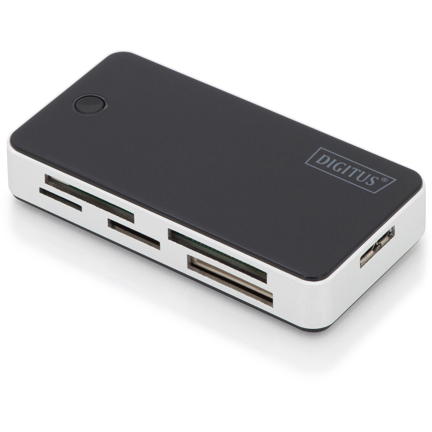 Digitus višenamjenski citac kartica. USB 3.0. CF. MMC. MMC Mobile. MMC+. MMCmicro. MS Micro (M2). MS PRO. MS PRO Duo. Memory Stick (MS)..... Crna. Bijela. 5000 Mbit/s. USB 3.2 Gen 1 (3.1 Gen 1). USB. 1 m