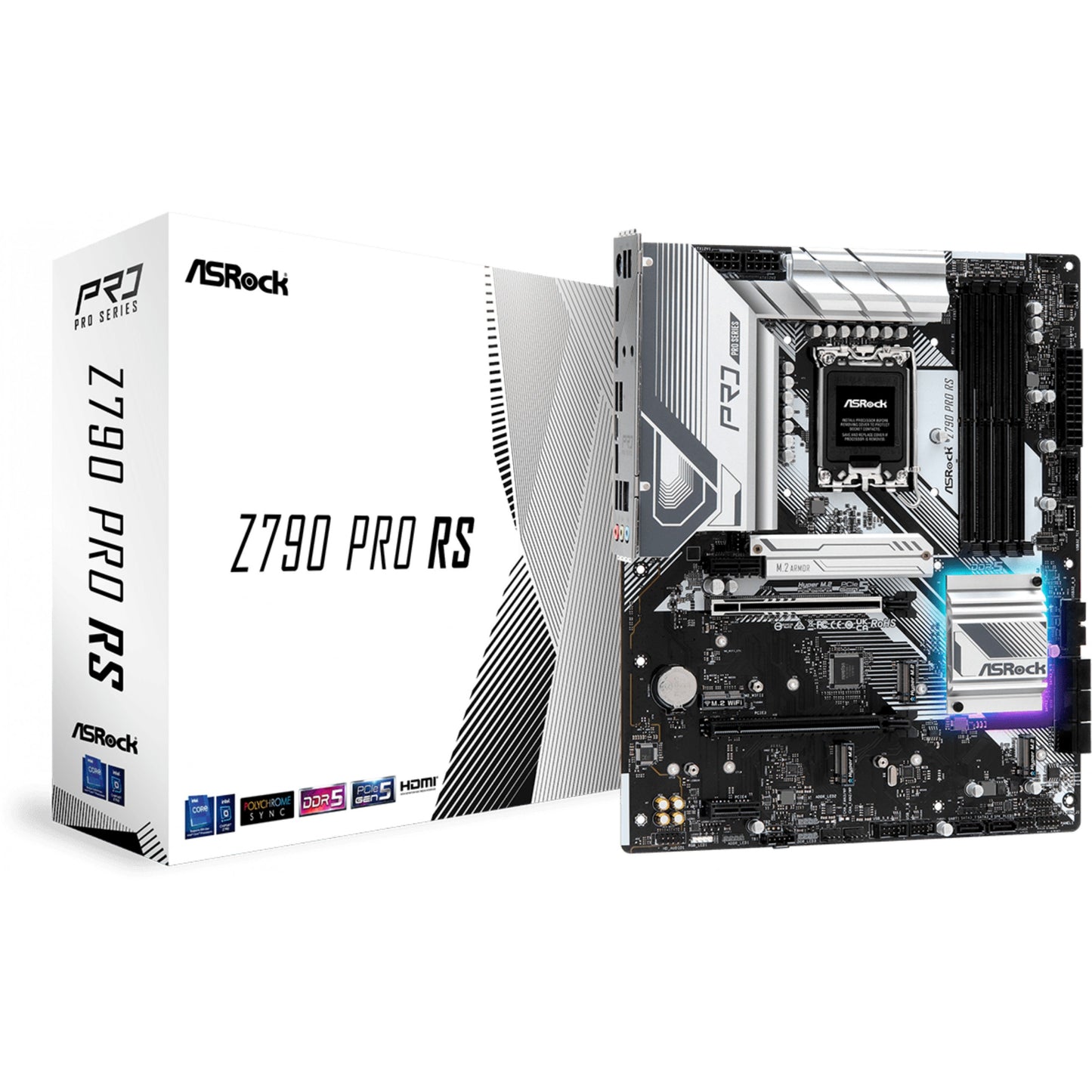Asrock Z790 Pro RS. Intel. LGA 1700. Intel® Core™ i5. Intel® Core™ i7. Intel® Core™ i9. DDR5 SDRAM. 128 GB. DIMM