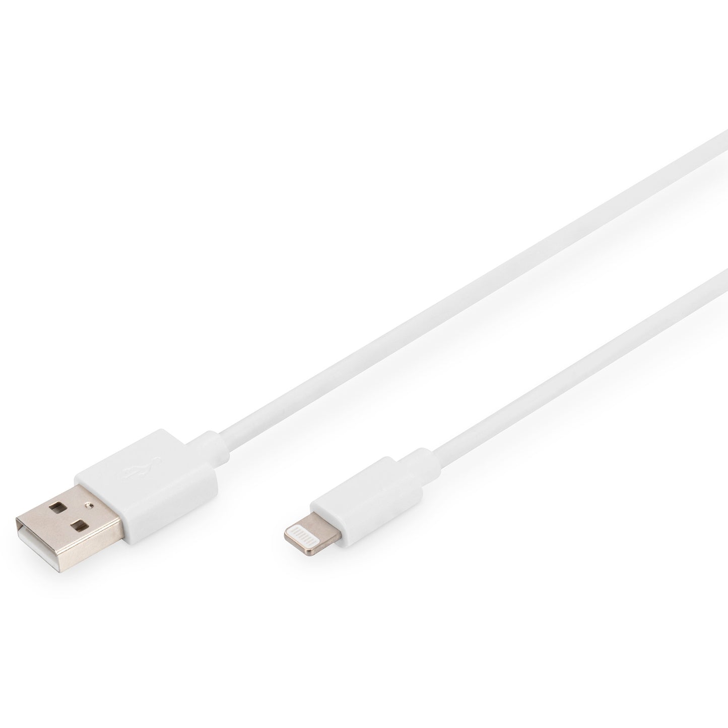 Digitus Lightning na USB-A kabel za prijenos podataka/punjenje. MFi certificiran. 2 m. Lightning na USB-A. Muški. Muški. Bijeli.