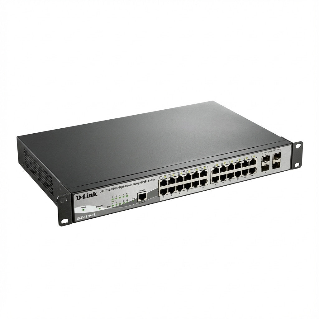 D-Link DGS-1210-28P. Upravljani. L2. Gigabit Ethernet (10/100/1000). Napajanje preko Etherneta (PoE). Montaža u rack. 1U