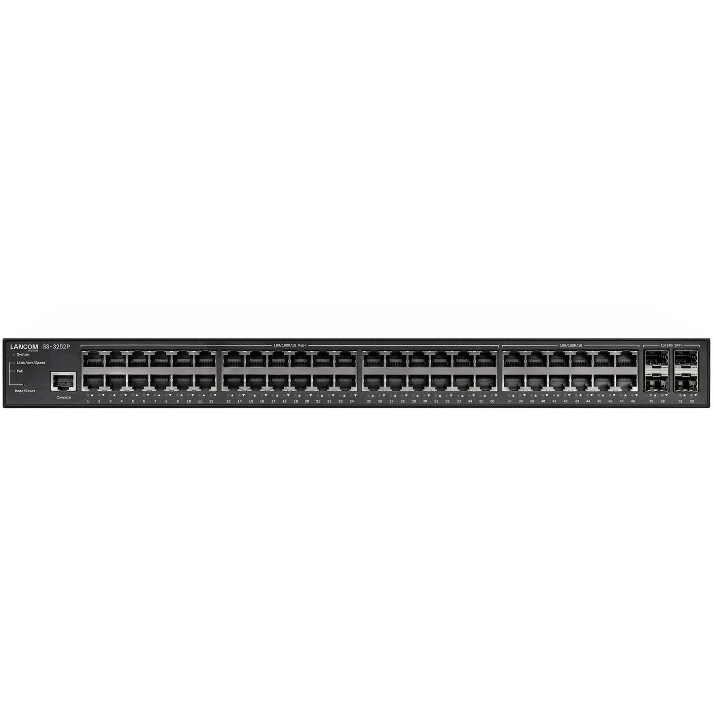 LANCOM GS-3252P. Upravljani. L3. Gigabit Ethernet (10/100/1000). Napajanje preko Etherneta (PoE). Montaža u rack. 1U