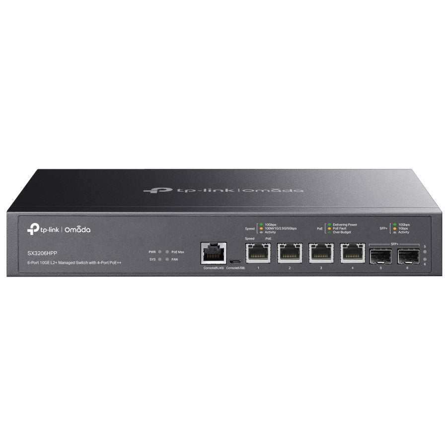 TP-Link Omada SX3206HPP. Upravljani. L2+. 10G Ethernet (100/1000/10000). Napajanje preko Etherneta (PoE). Montaža u rack.