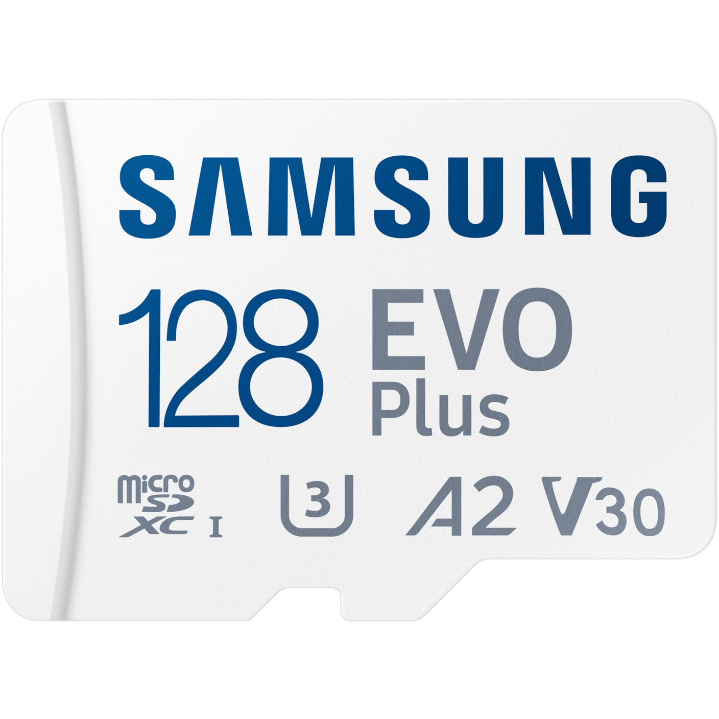 Samsung EVO Plus microSD memorijska kartica (2024) (uklj. SD adapter) - 128 GB. 128 GB. MicroSDXC. UHS-I. 160 MB/s. Klasa 3 (U3). V30