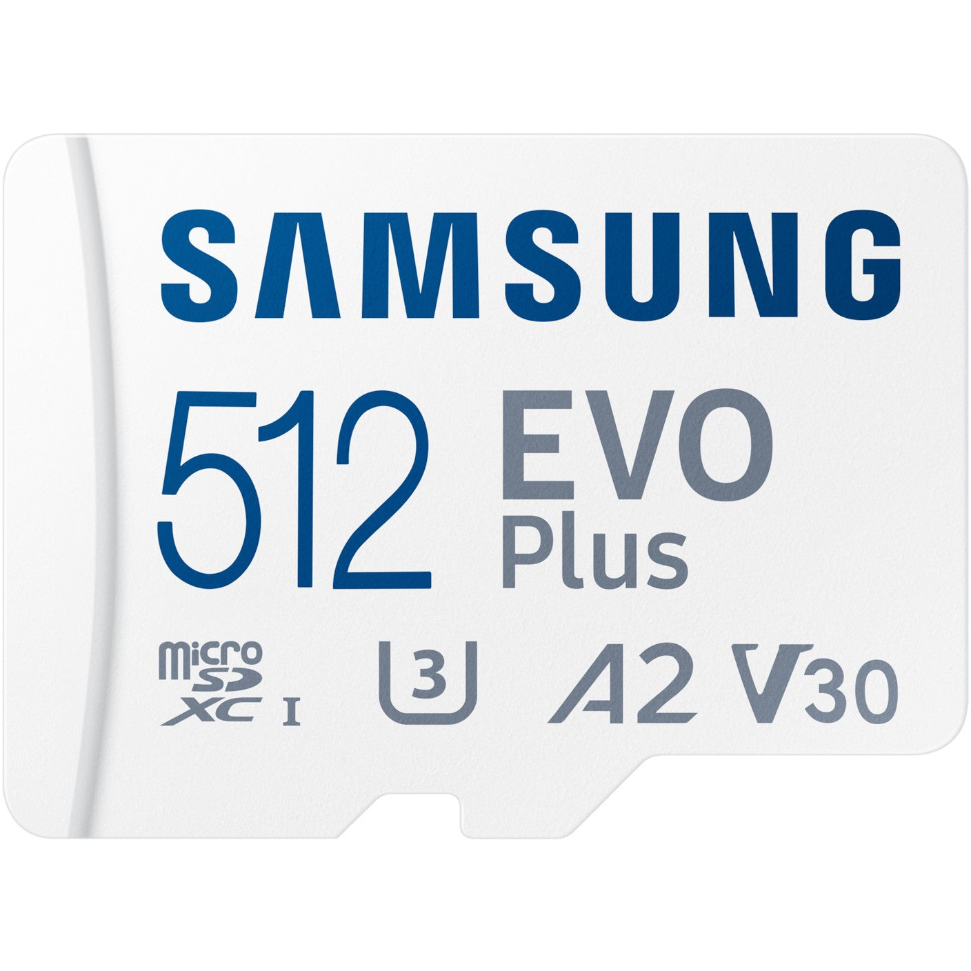 Samsung EVO Plus microSD memorijska kartica (2024) (uklj. SD adapter) - 512 GB. 512 GB. MicroSDXC. UHS-I. 160 MB/s. Klasa 3 (U3). V30