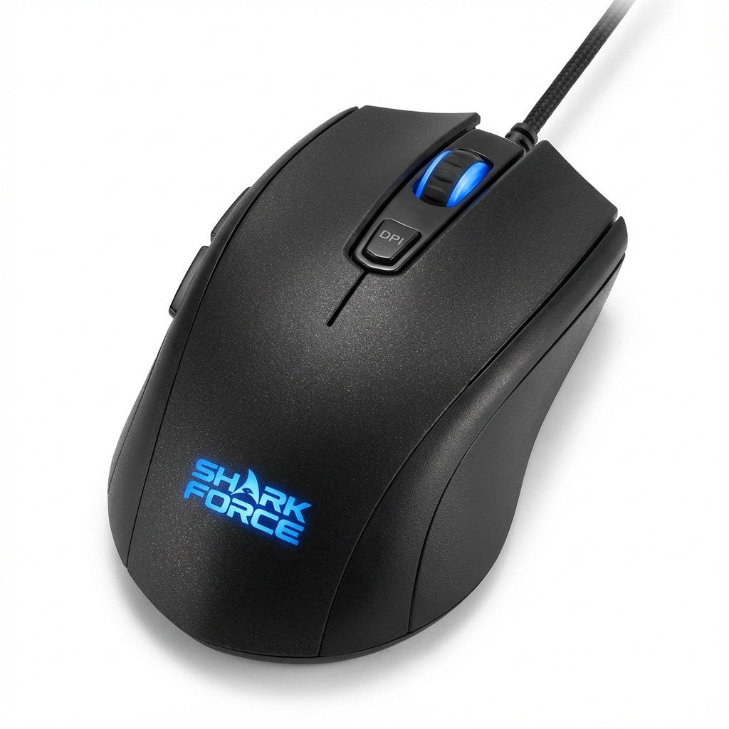 Sharkoon SHARK Force II. Desni. Optički. USB Tip-A. 4200 DPI. Crna.