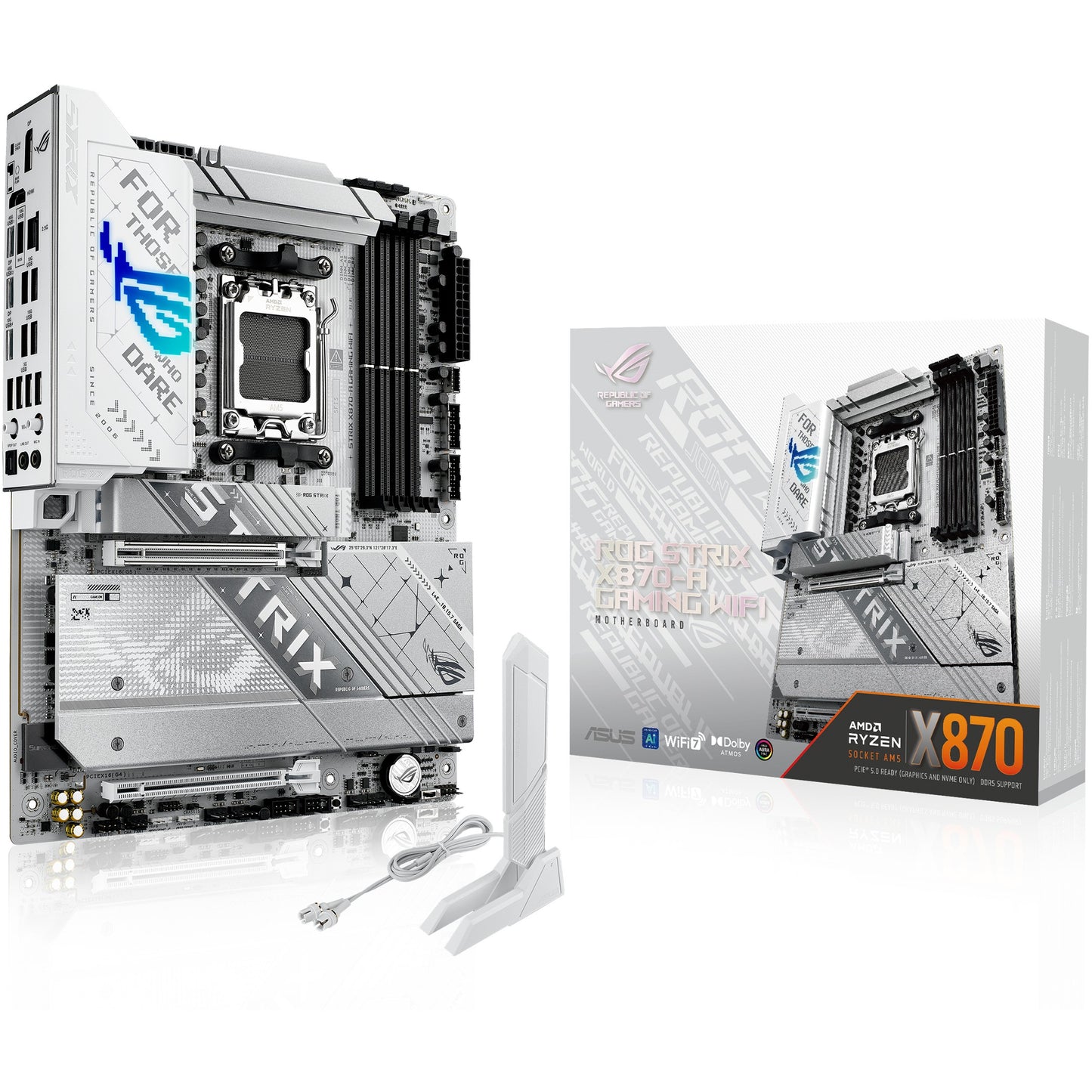 ASUS ROG STRIX X870-A GAMING WIFI. AMD. Podnožje AM5. Podnožje AM5. DDR5 SDRAM. 192GB. DIMM