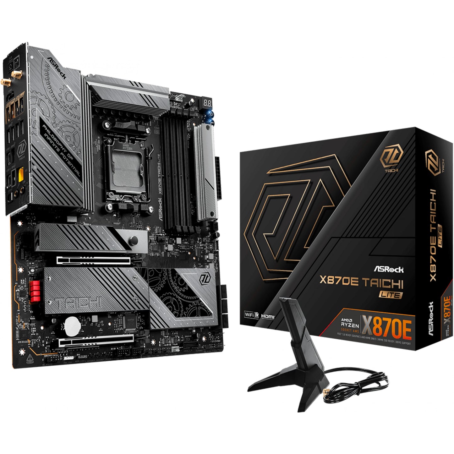 Asrock 90-MXBPA0-A0UAYZ. AMD. Podnožje AM5. AMD Ryzen 7000 serija. AMD Ryzen 8000 serija. AMD Ryzen 9000 serija. DDR5 SDRAM. 256GB. DIMM