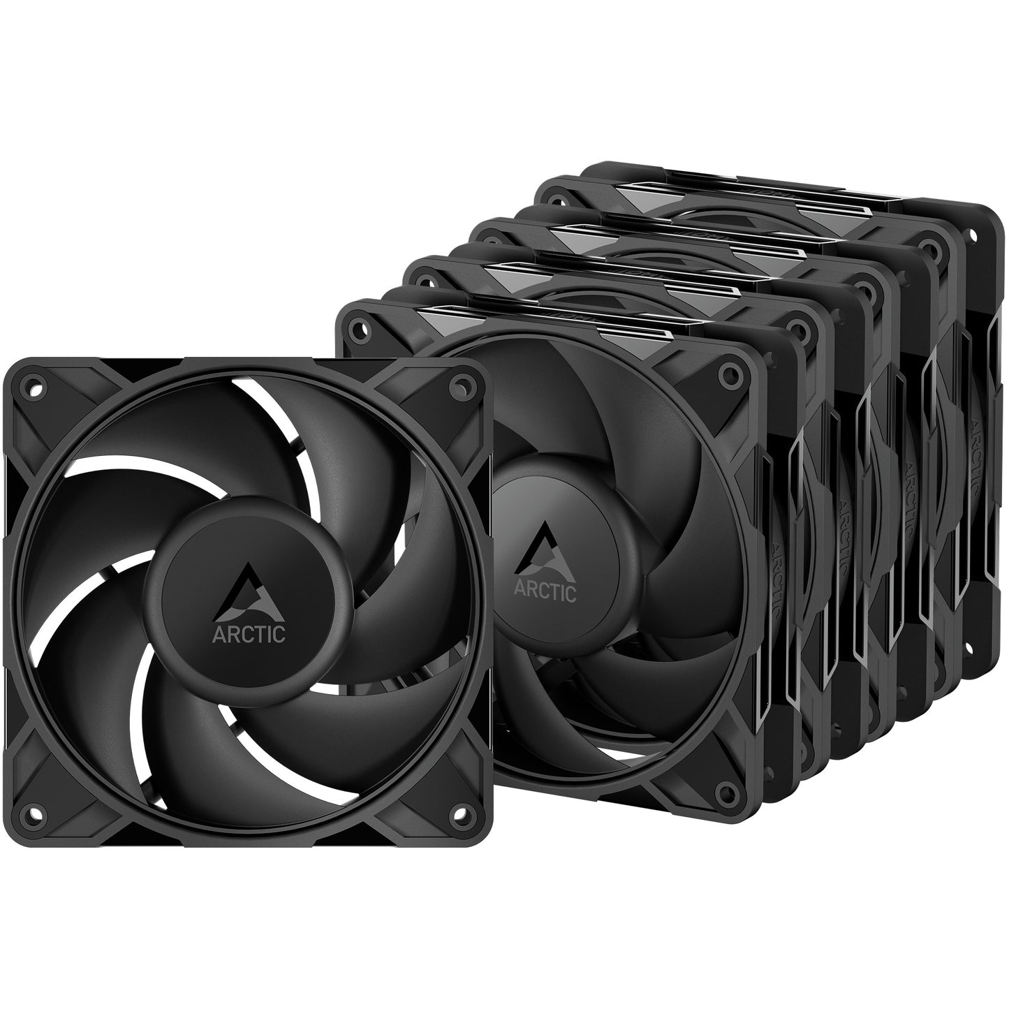 ARCTIC Freezer P12 Pro PST - Pakovanje od 5 komada - 120 mm PWM ventilator sa razdjelnikom kabla. Ventilator. 12 cm. 131 m³/h. Crni