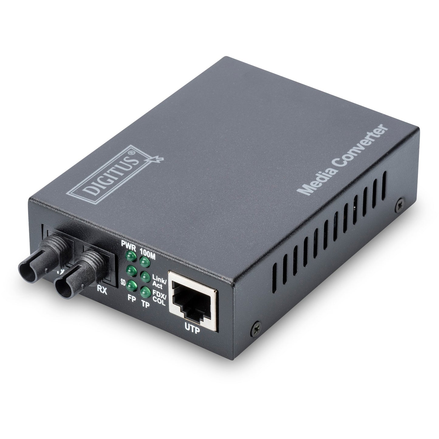 Digitus Fast Ethernet Media Converter. RJ45 / ST. 100Base-TX. 100Base-FX. IEEE 802.3. IEEE 802.3u. Brzi Ethernet. 10.100 Mbps. Pun. Pola.