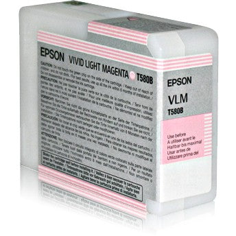 Epson Singlepack Vivid Light Magenta T580B00. Živahna svijetlo magenta. Tinta na bazi pigmenta. 80 ml. 1 komad.