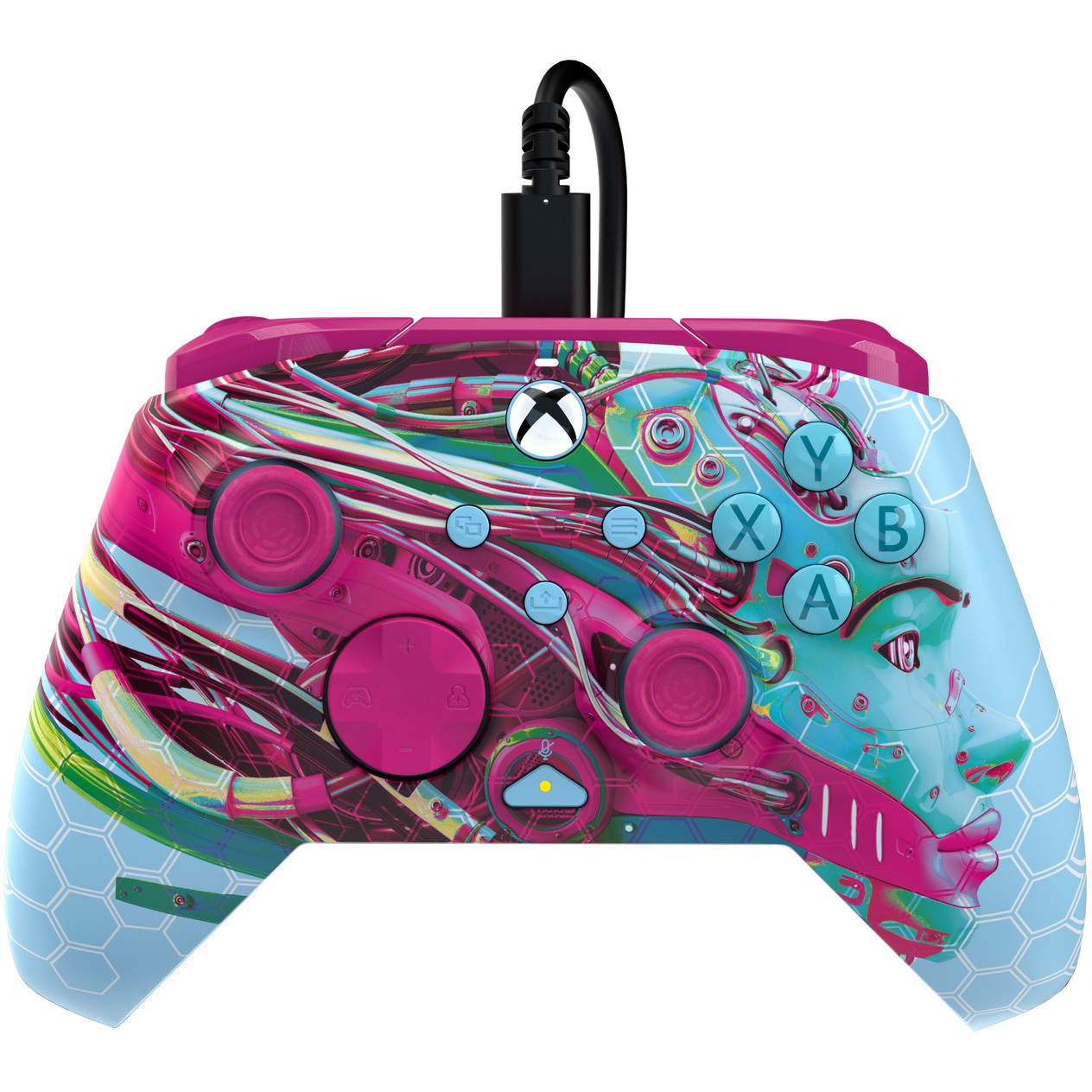 PDP REMATCH GLOW Napredno. Gamepad. PC. Xbox One. Xbox Series S. Xbox Series X. D-Pad. Dugme za meni. Dugme za dijeljenje. Dugme za pregled. Analogno/digitalno. Žično. USB