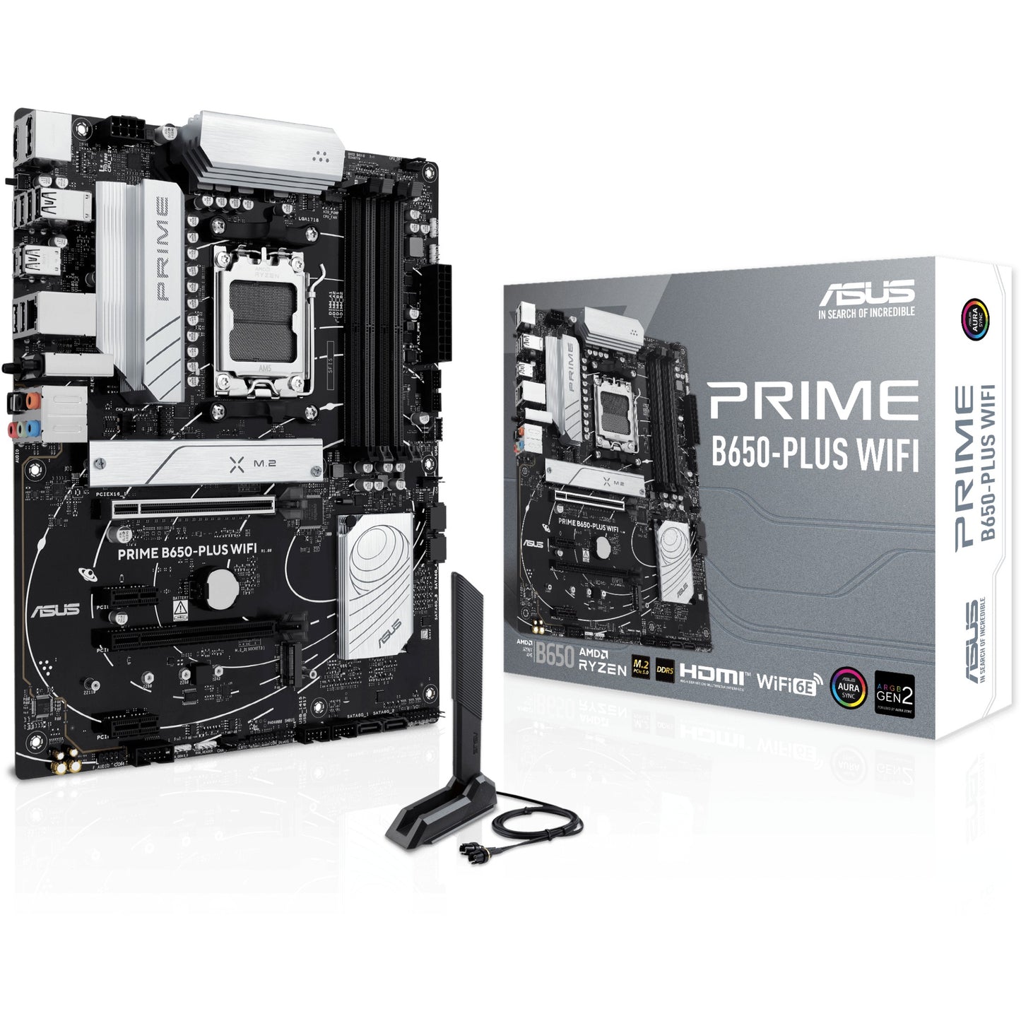 ASUS PRIME B650-PLUS WIFI. AMD. Podnožje AM5. AMD Ryzen 7000 serija. AMD Ryzen 8000 serija. AMD Ryzen 9000 serija. Podnožje AM5. DDR5 SDRAM. 192GB