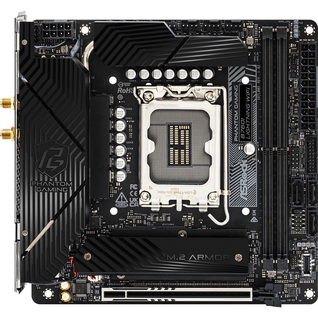 Asrock B760I Lightning WiFi. Intel. LGA 1700. Intel Core i3 12. generacije. Intel Core i3 13. generacije. Intel Core i5 12. generacije. Intel Core i5 13. generacije..... DDR5-SDRAM. 128GB. DIMM