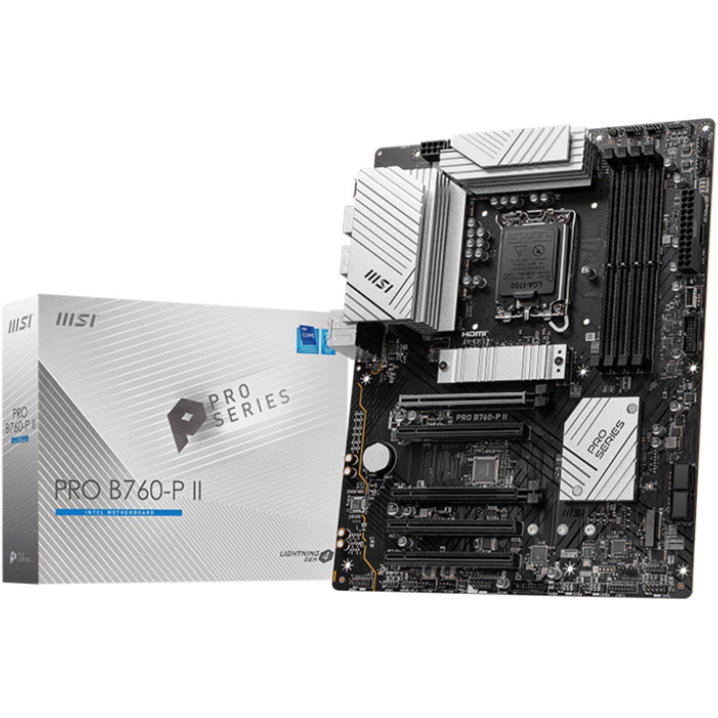 MSI PRO B760-P II. Intel. LGA 1700. Intel® Celeron®. Intel® Core™ i3. Intel® Core™ i5. Intel® Core™ i7. Intel® Pentium® Gold. 256 GB. DDR5-SDRAM. 256 GB