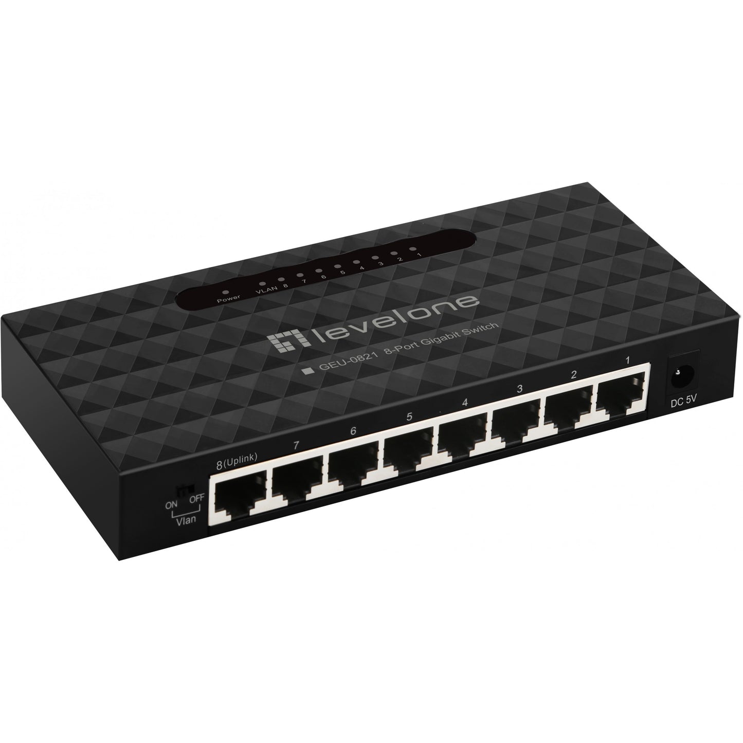 LevelOne GEU-0821. Upravljani. Gigabit Ethernet (10/100/1000). Puni dupleks. Montaža na zid.