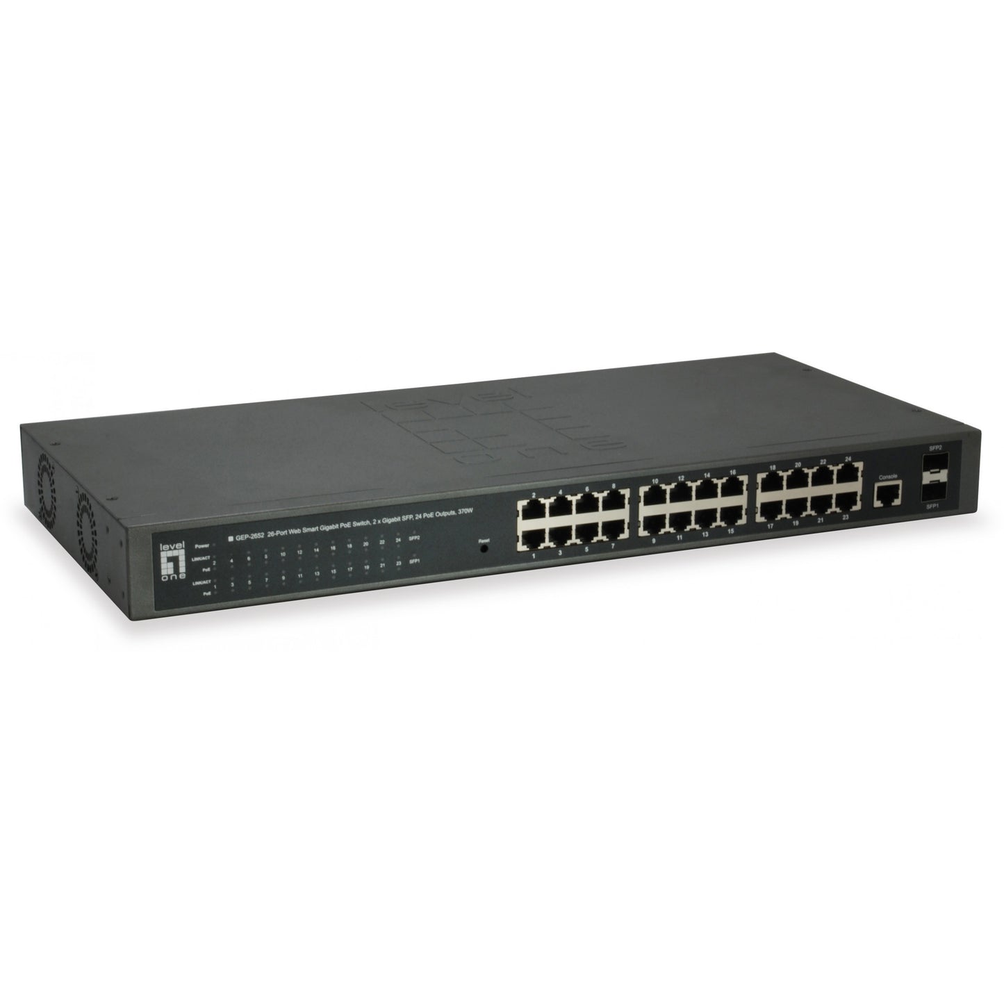 LevelOne GEP-2652. Upravljani. L2. Gigabit Ethernet (10/100/1000). Napajanje preko Etherneta (PoE). Ugradnja u rack