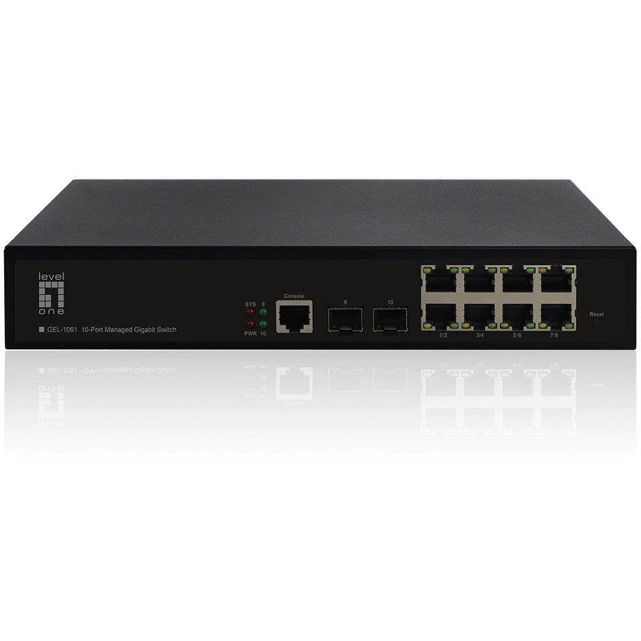 LevelOne GEL-1061. Upravljani. Sloj 2. Gigabit Ethernet (10/100/1000). Montažni rack.