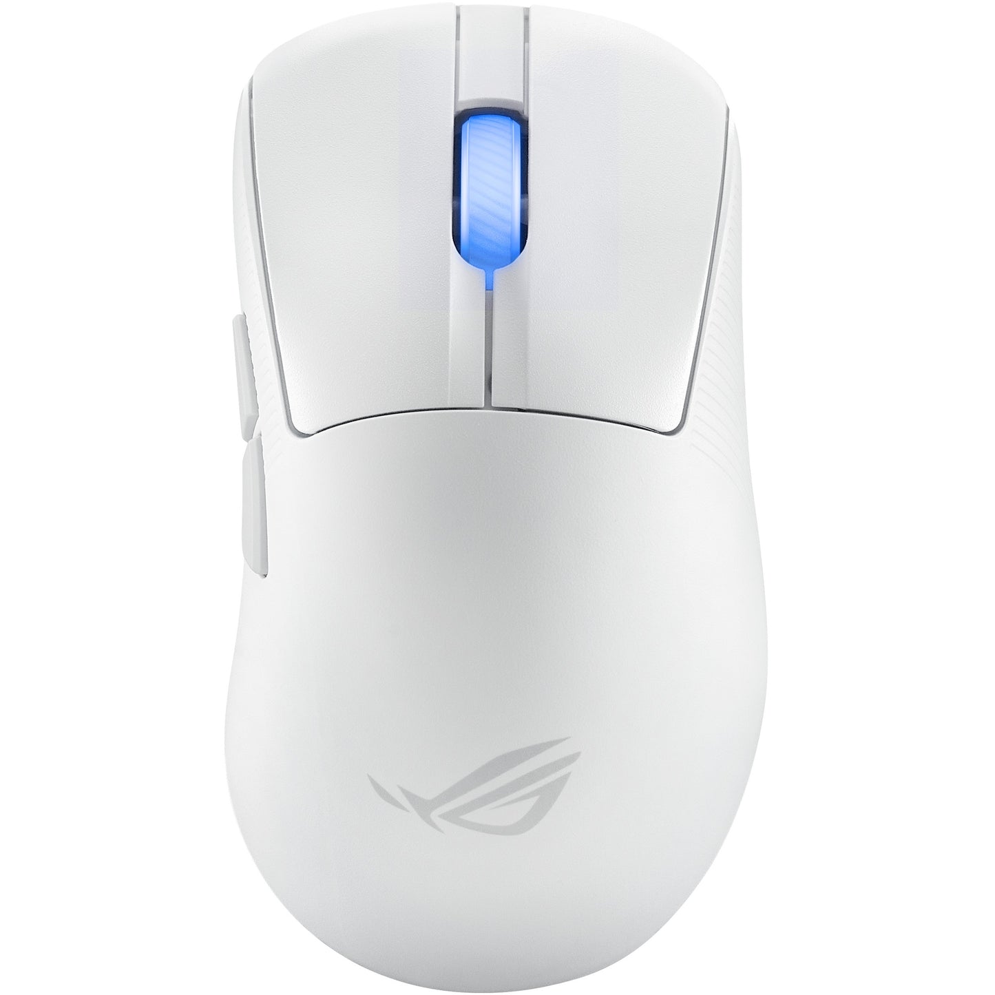 ASUS ROG Keris II Ace bežična AimPoint miš. Desno. Vizualno. RF bežična + Bluetooth + USB Tip-A. 42000DPI. Bijela.