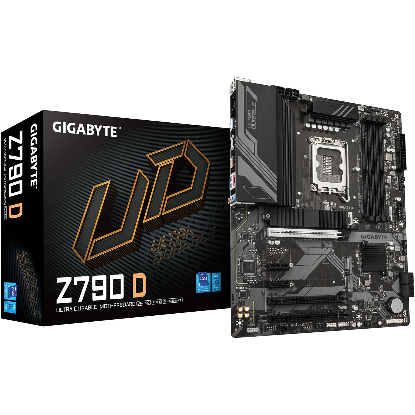 GIGABYTE Z790 D matična ploča - Podržava Intel Core procesore 14. generacije. 12+1+1 fazni digitalni VRM. Do 7600MHz DDR5 (OC). 3x PCIe 4.0 M.2. 2.5GbE LAN. USB 3.2 Gen 2. Intel. LGA 1700. Intel® Celeron®. Intel® Core™ i3. Intel® Core™ i5. Intel® Core™ i7. Intel® Core™ i9..... LGA 1700. 192 GB DDR5 SDRAM