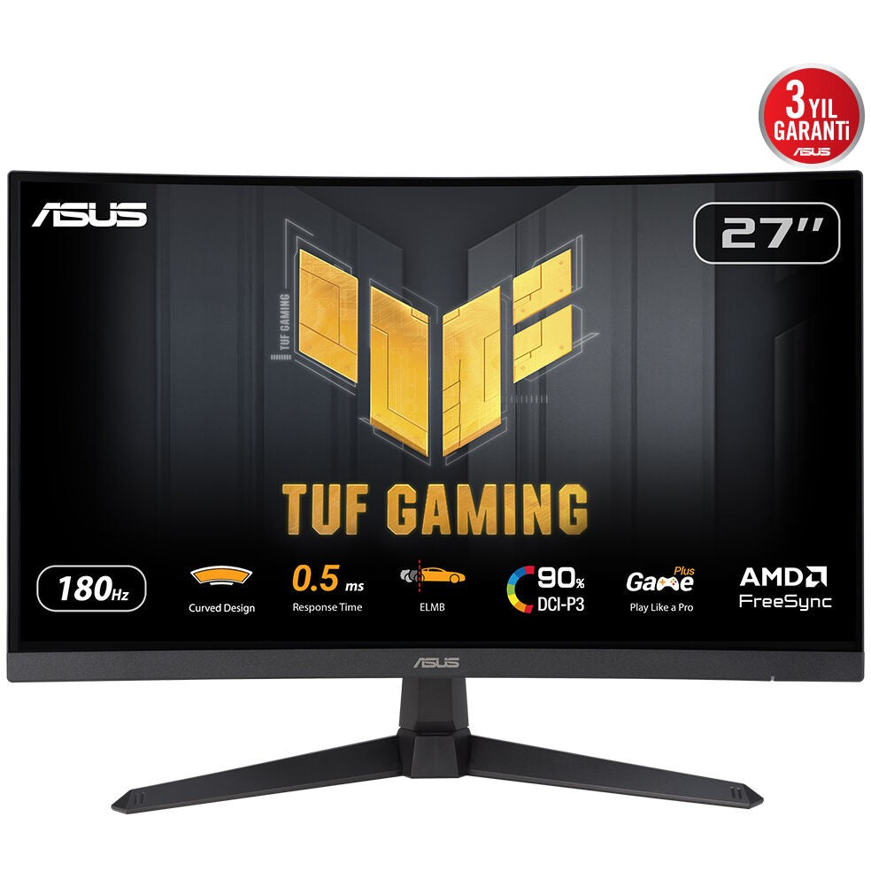 ASUS TUF Gaming VG27WQ3B. 68,6 cm (27"). 2560 x 1440 piksela. Quad HD. LCD. 1 ms. Crni