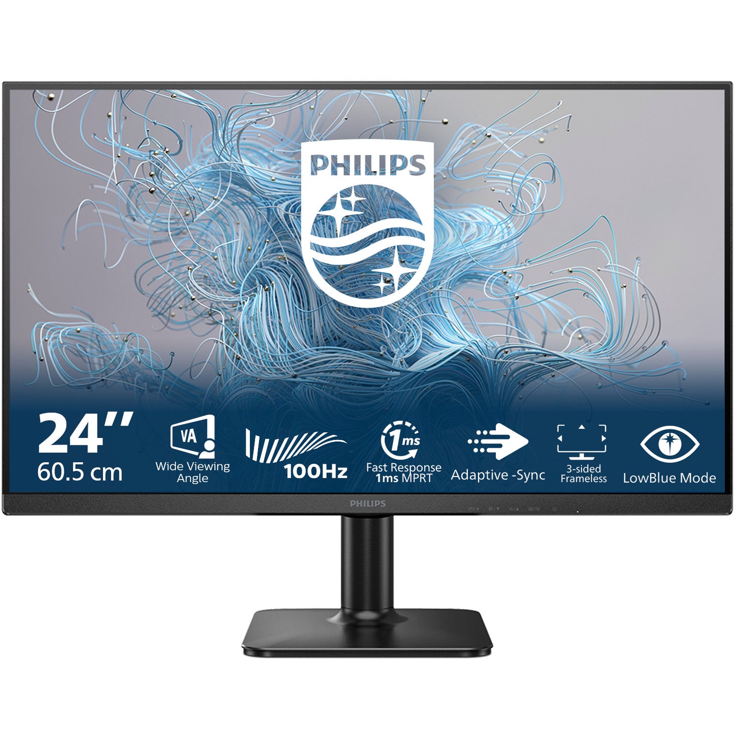 Philips 1000 serija 24E2N1100LB/00. 60,5 cm (23,8"). 1920 x 1080 piksela. Full HD. LCD. 4 ms. Crni.