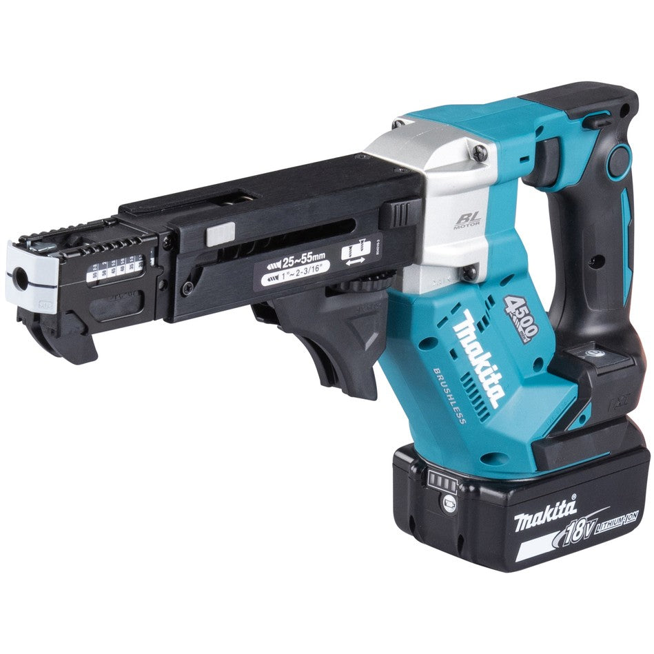Makita DFR552Z. Odvijač. Pištolj drška. 1/4". Crna. Plava. Bez četkica. 4500 o/min