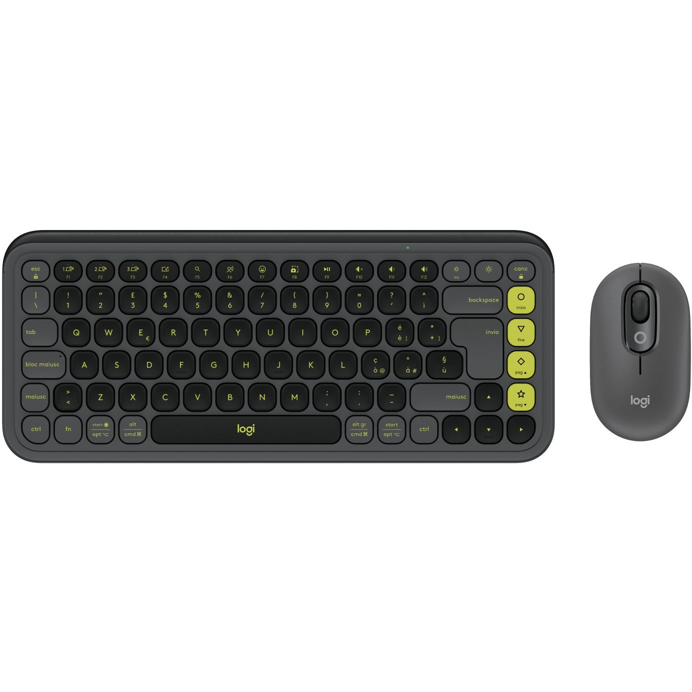 Logitech 920-013115. Bežični. Bluetooth. Makazasti prekidač. QWERTY. Grafit. Miš uključen.