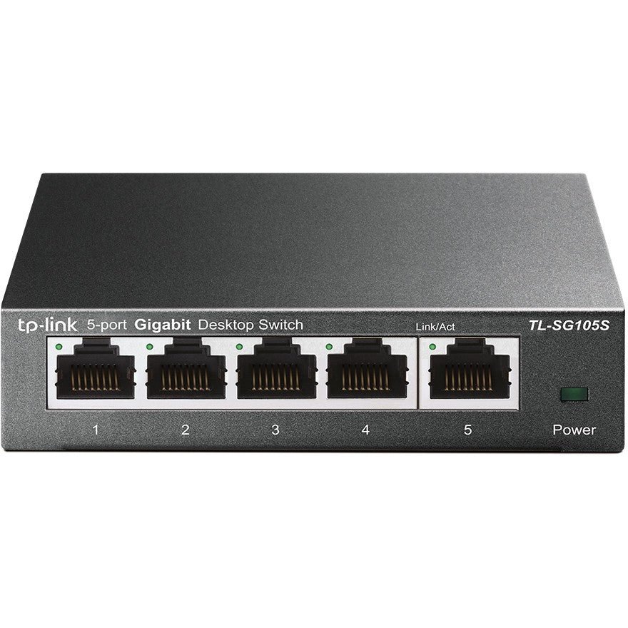 TP Link TL-SG105S. Neupravljani. Gigabit Ethernet (10/100/1000). Puni dupleks. Montaža na zid.