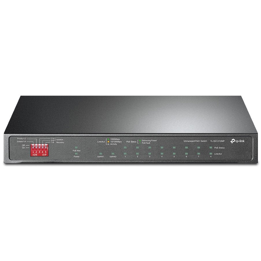 TP-Link 10-portni gigabitni desktop switch sa 8 PoE+ portova. Neupravljan. Gigabit Ethernet (10/100/1000). Napajanje preko Etherneta (PoE).