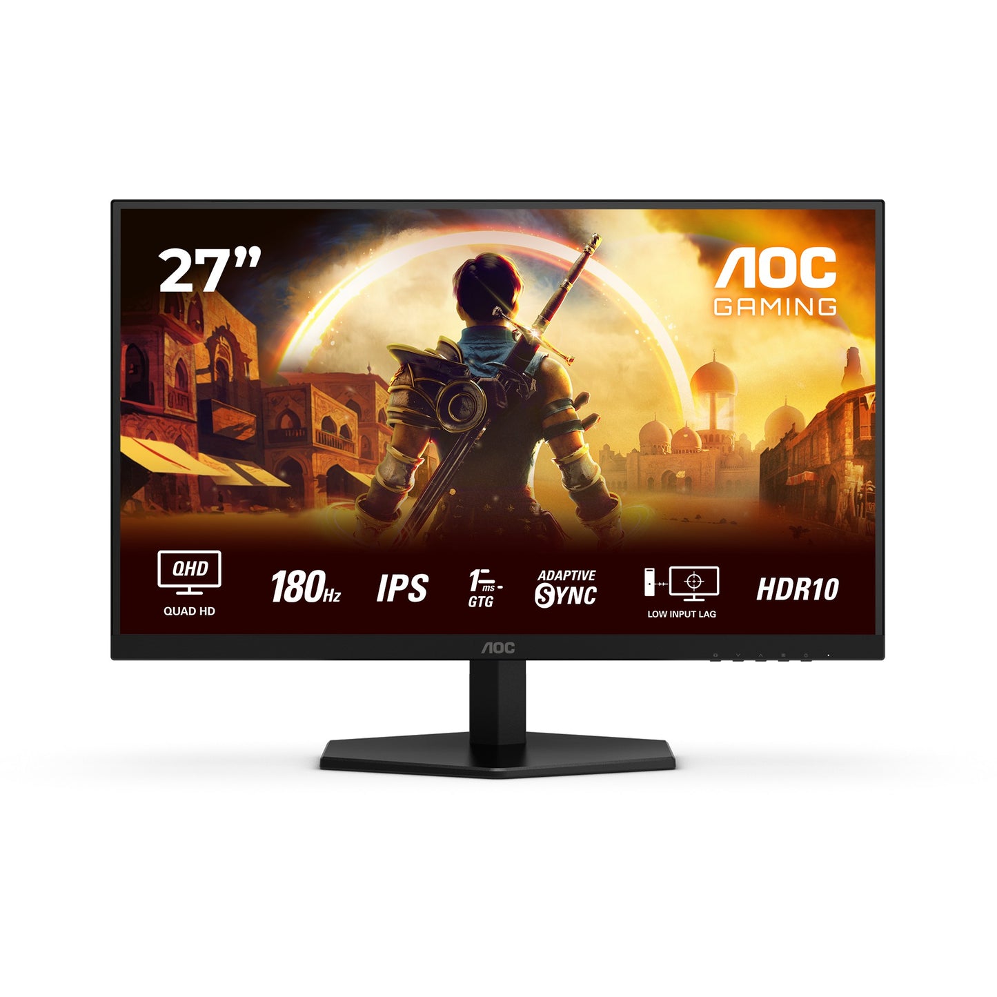 AOC G4 Q27G42XE. 68,6 cm (27"). 2560 x 1440 piksela. Quad HD. 1 ms. Crna. Crvena.